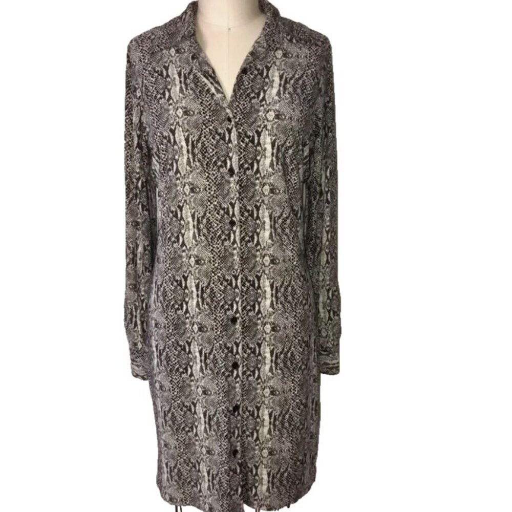 Norma Kamali Animal Print snake python Dress stretchy Small Poly Spandex